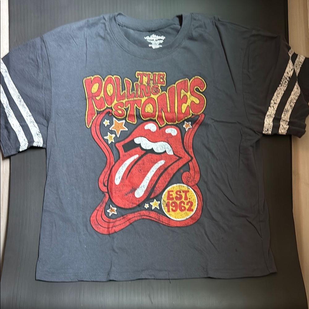 The Rolling Stones Gray with Red and White Accents